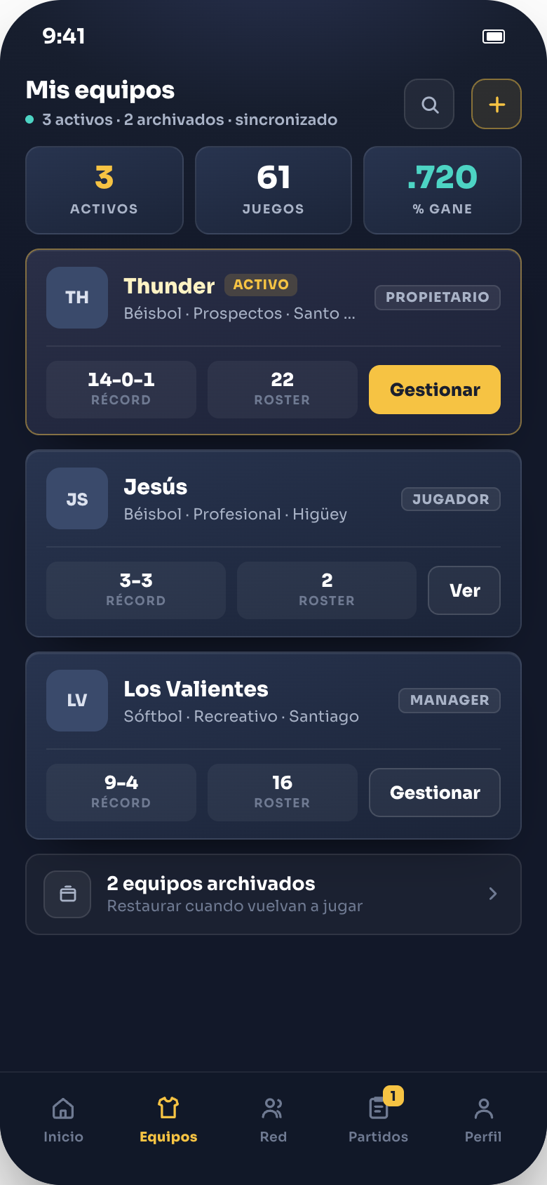 DStats · equipos